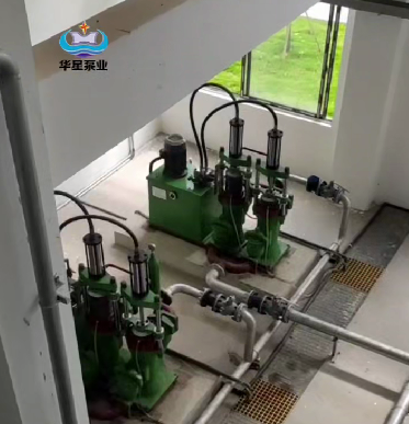 市政污水處理使用柱塞泥漿泵現場視頻